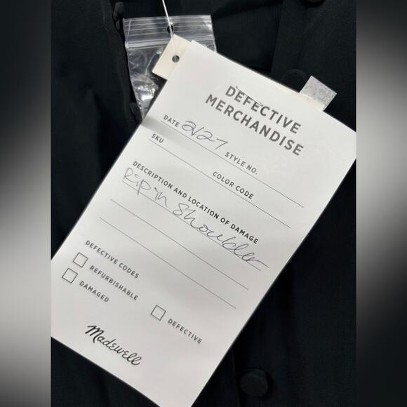 Flawed Madewell Tie-Waist Midi Dress in Clip Dot - Picture 6 of 8